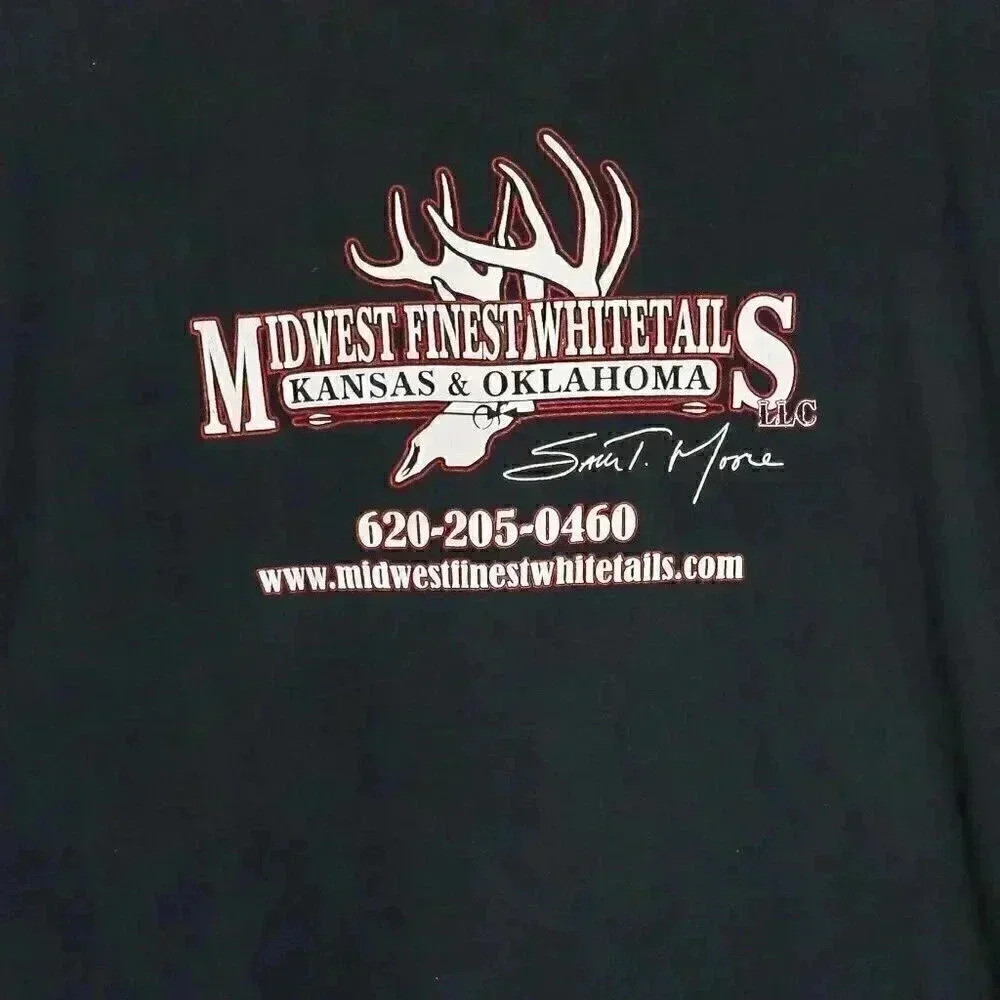 Black Hunting Crew Neck Short Sleeve Graphic Tee T-Shirt - 2XL Mens Casual Shirt - Picture 5 of 5